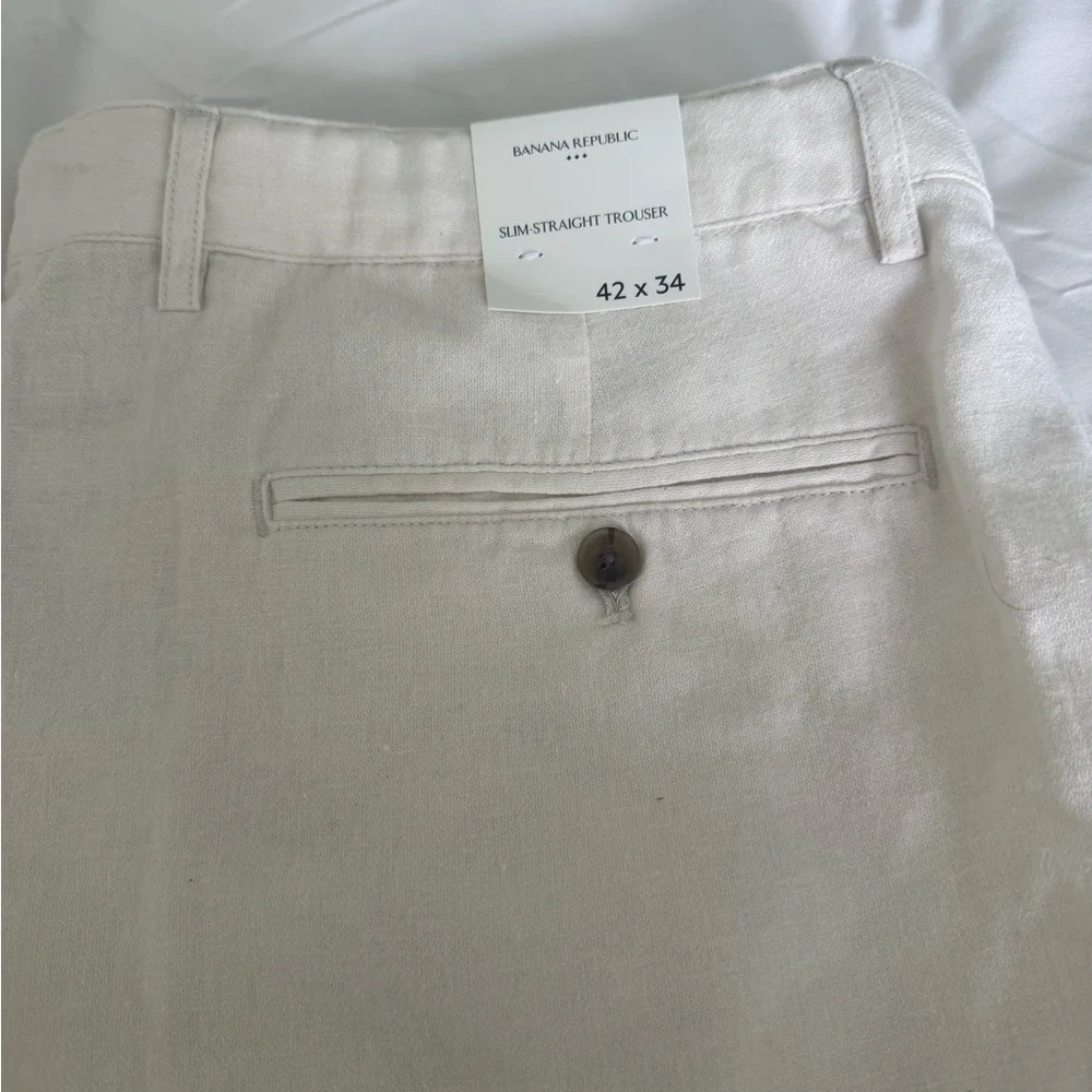 Banana Republic Factory Slim-Straight Linen Blend Pants – Size 42x34 – NWT